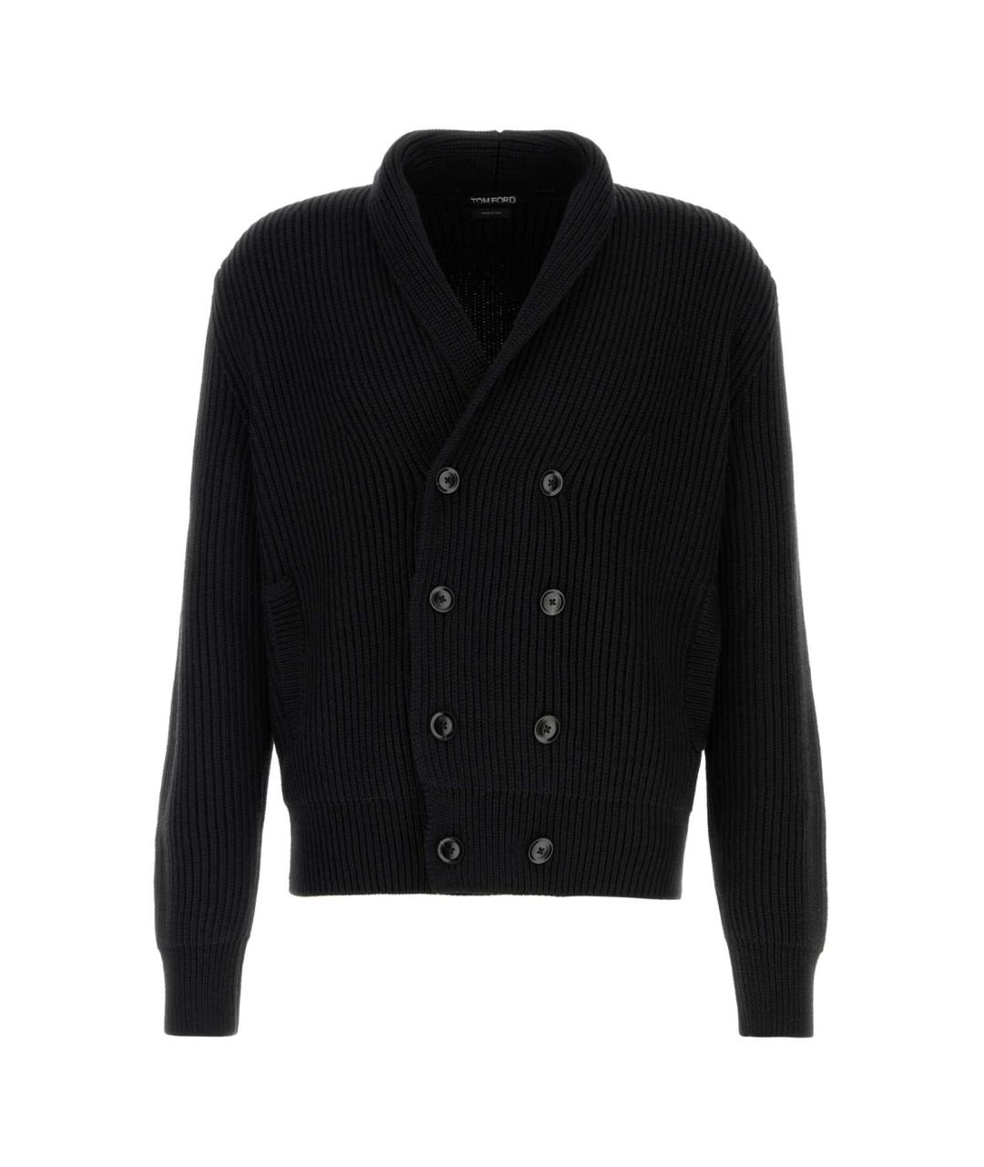 TOM FORD Черный шерстяной кардиган, фото 1