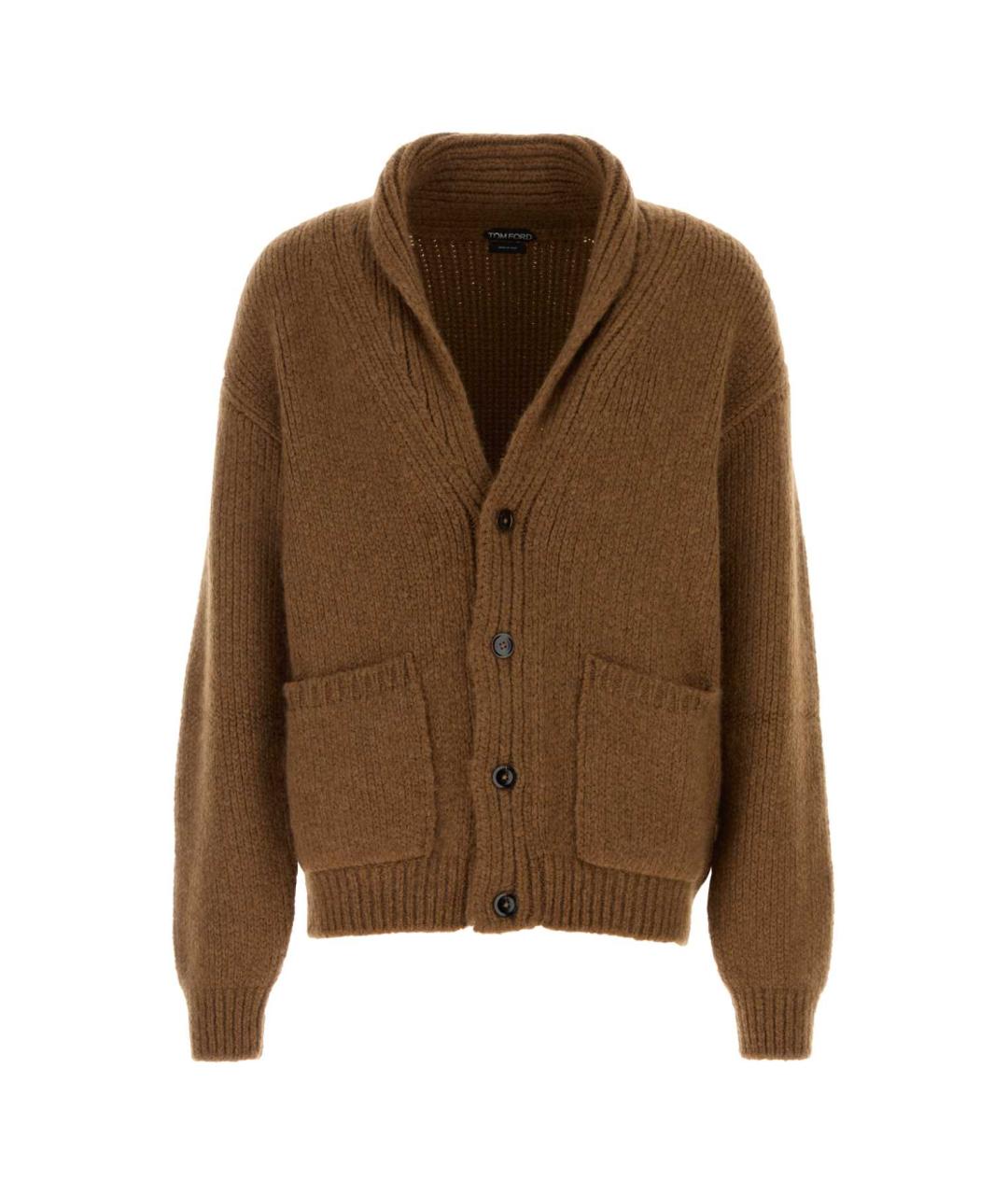 TOM FORD Коричневый кашемировый кардиган, фото 1