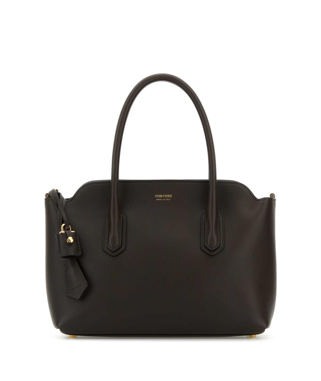 TOM FORD Коричневая кожаная сумка с короткими ручками, фото 1