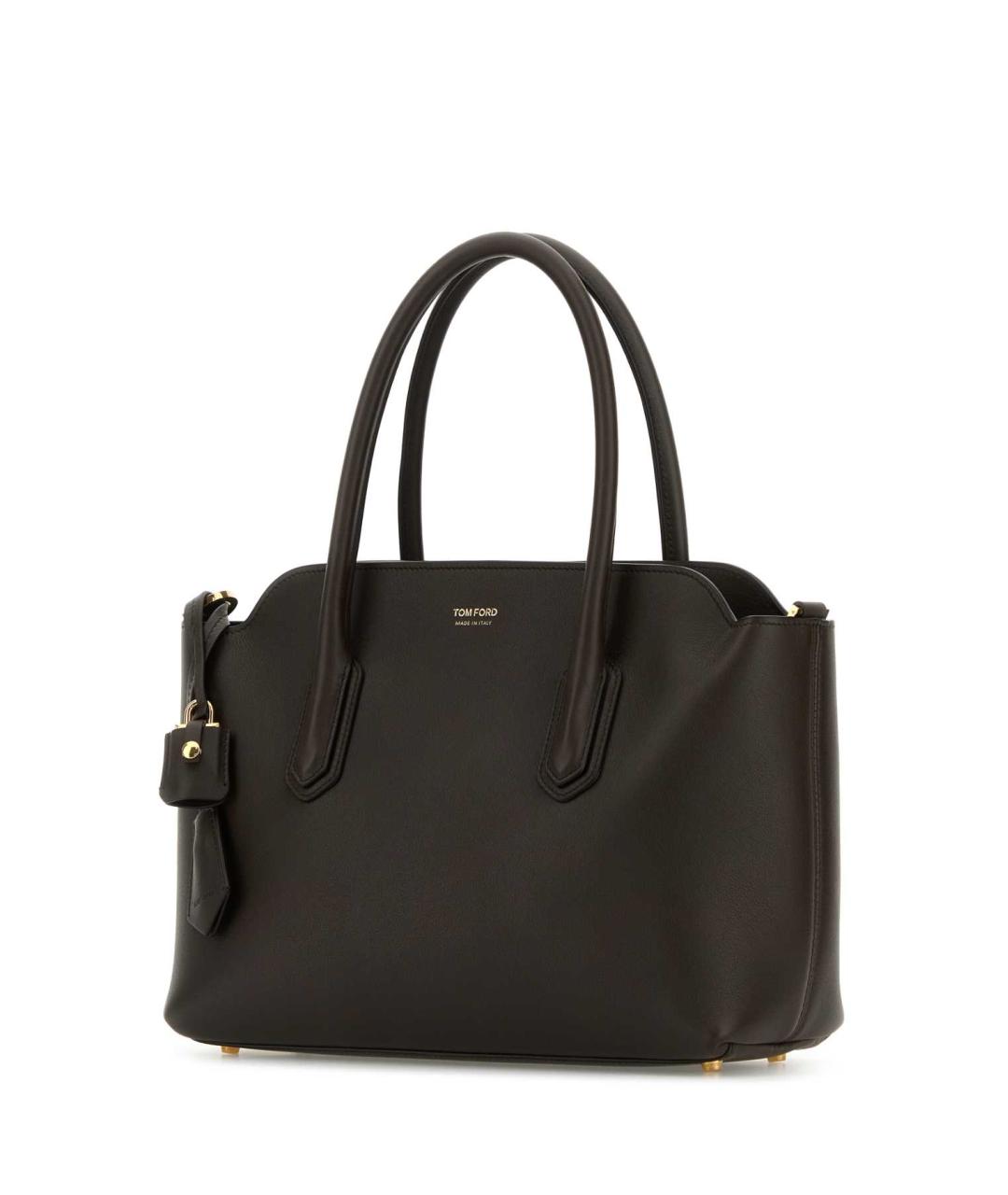 TOM FORD Коричневая кожаная сумка с короткими ручками, фото 2