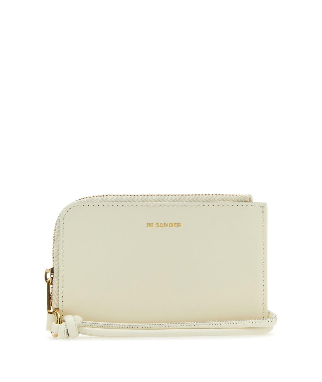 JIL SANDER Бежевый кожаный кошелек, фото 1