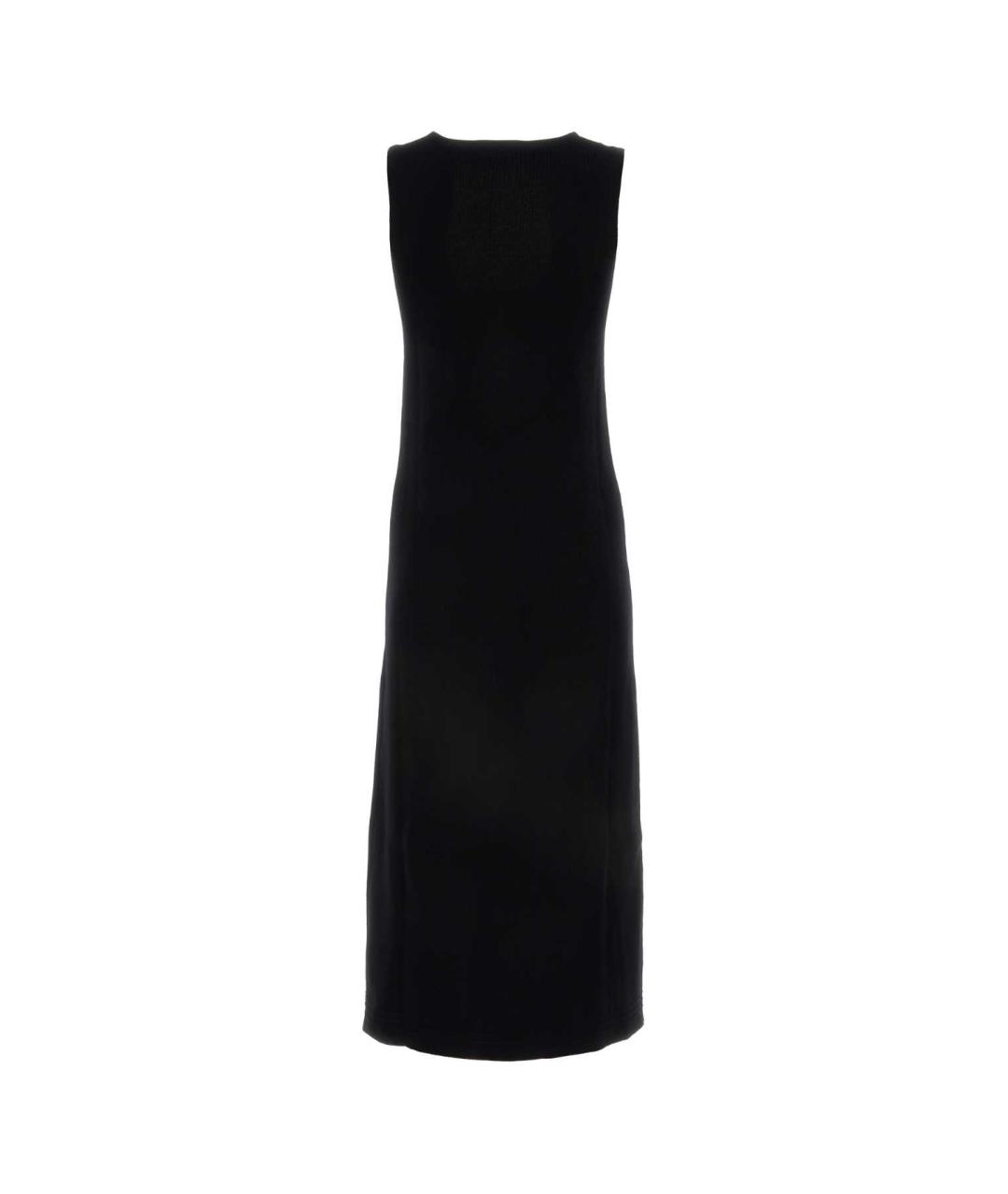 JIL SANDER Черное хлопковое повседневное платье, фото 2