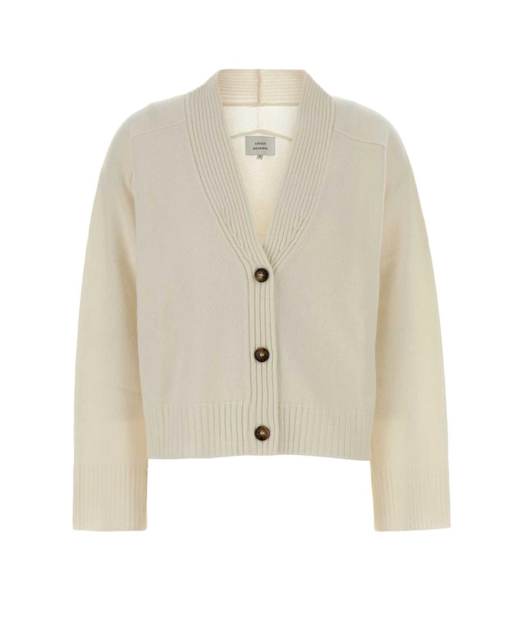 LOULOU STUDIO Белый кашемировый кардиган, фото 1