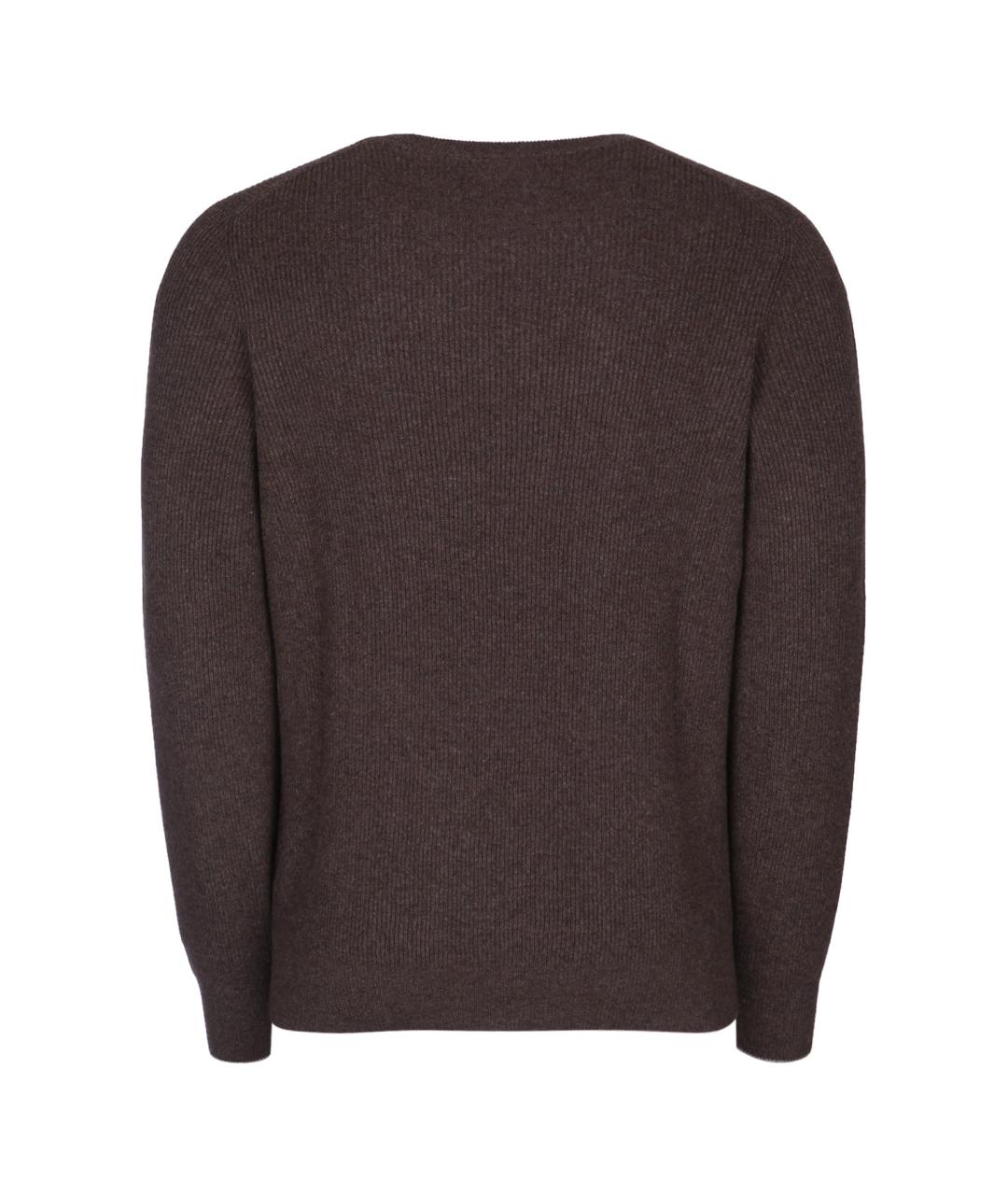 BRUNELLO CUCINELLI Коричневый джемпер / свитер, фото 2