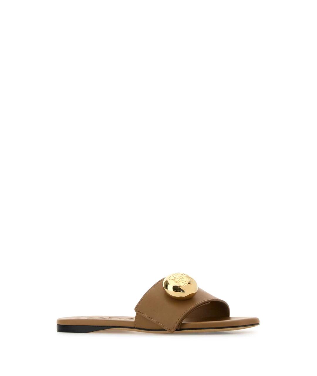 LOEWE Бежевые кожаные мюли, фото 2