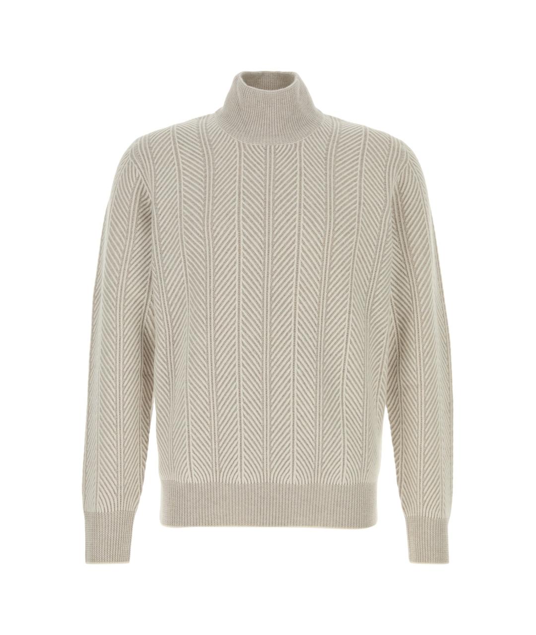 BRUNELLO CUCINELLI Бежевый кашемировый джемпер / свитер, фото 1