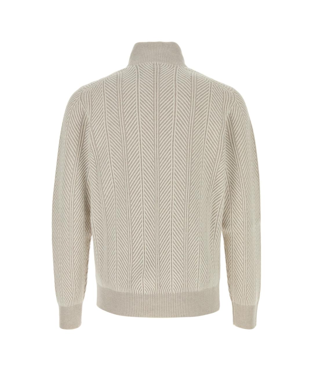 BRUNELLO CUCINELLI Бежевый кашемировый джемпер / свитер, фото 2