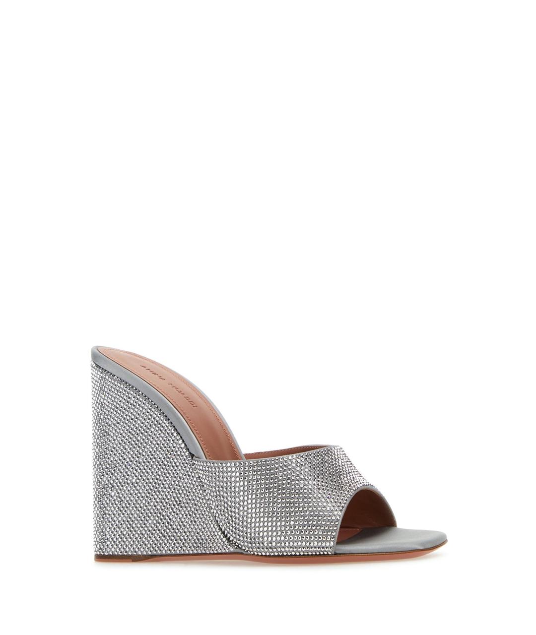 Amina Muaddi Серебряные туфли, фото 2