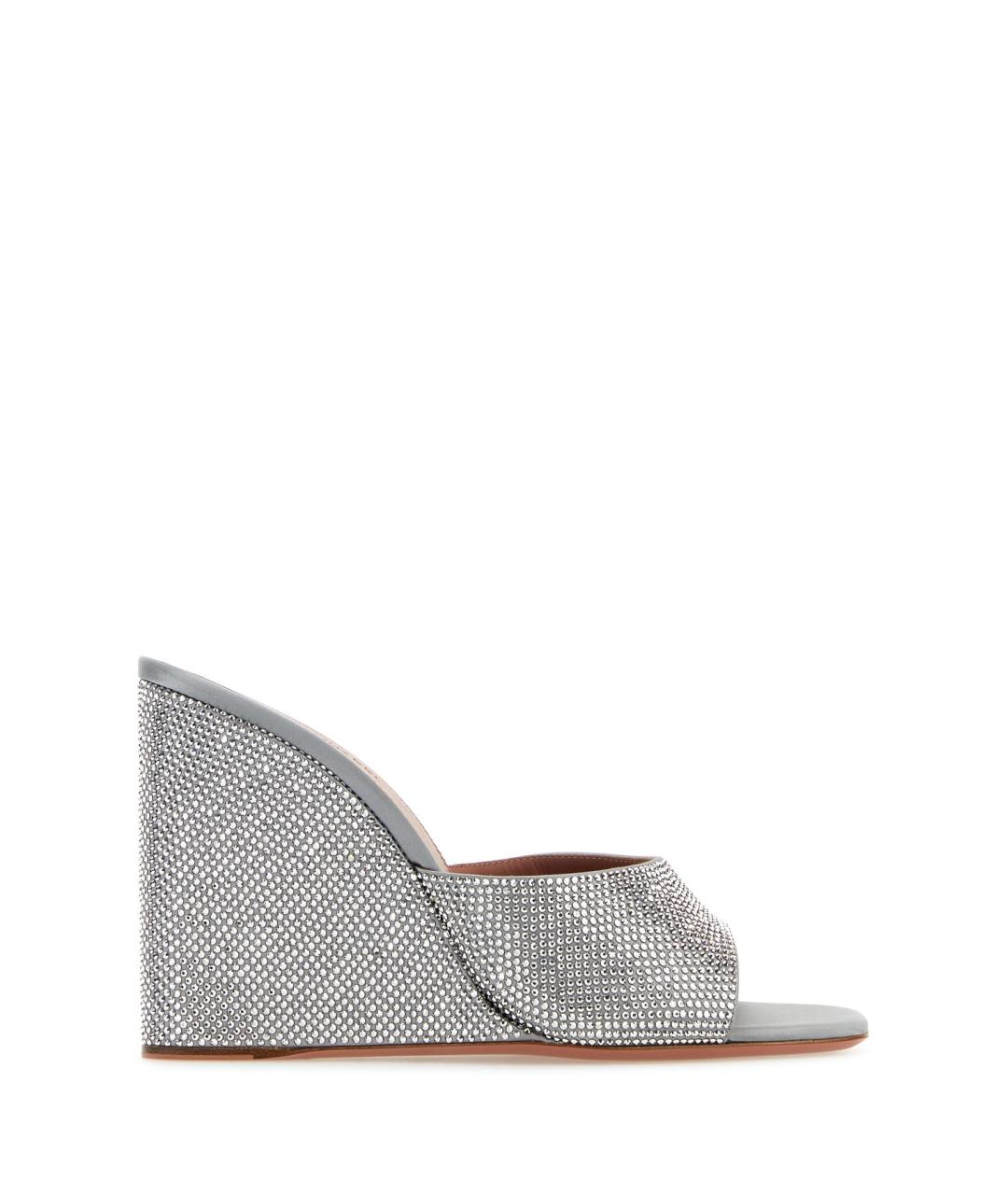 Amina Muaddi Серебряные туфли, фото 1