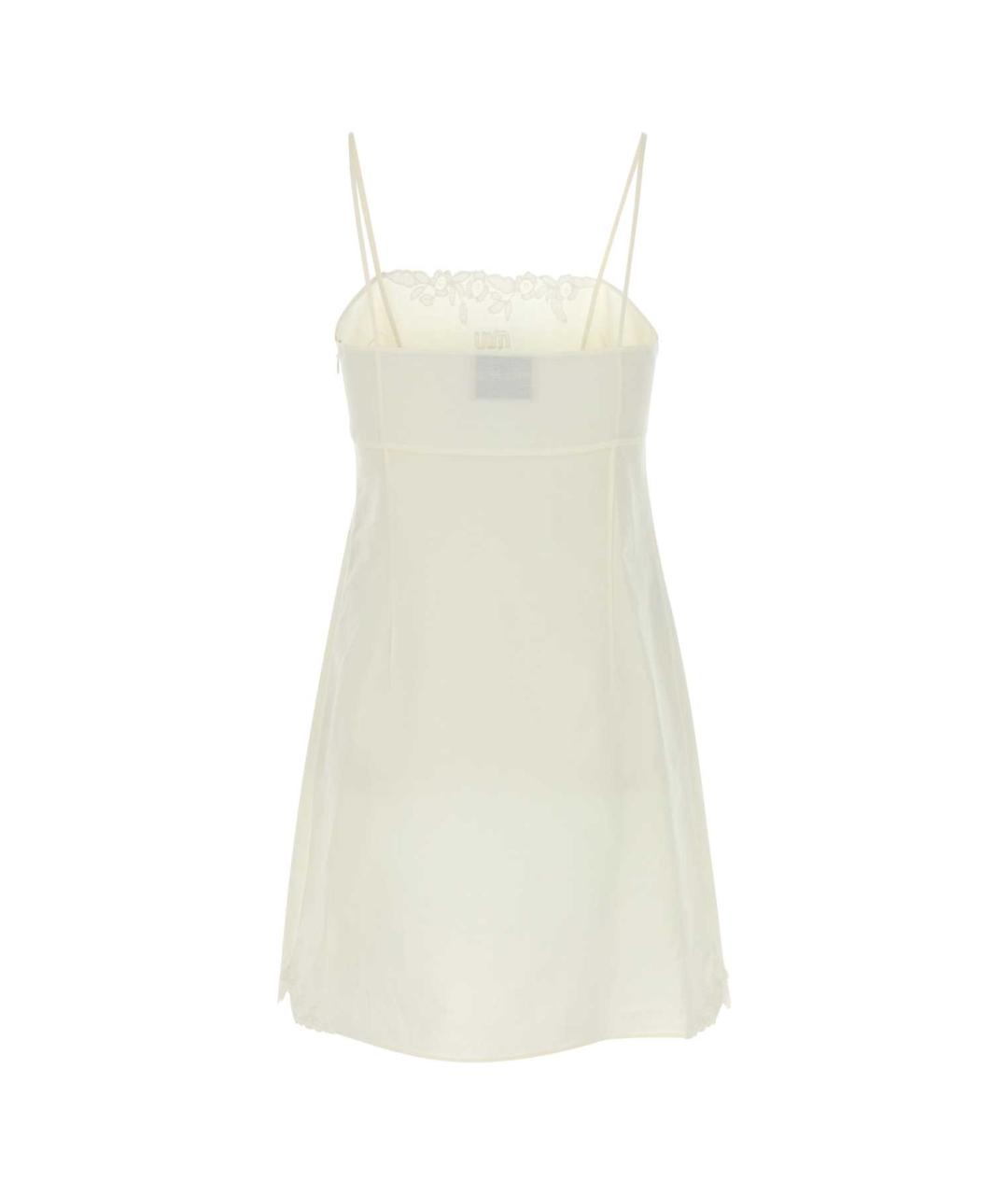 MIU MIU Белое льняное повседневное платье, фото 2