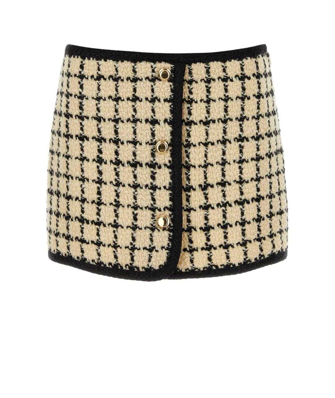 MIU MIU Мульти шерстяная юбка мини, фото 1