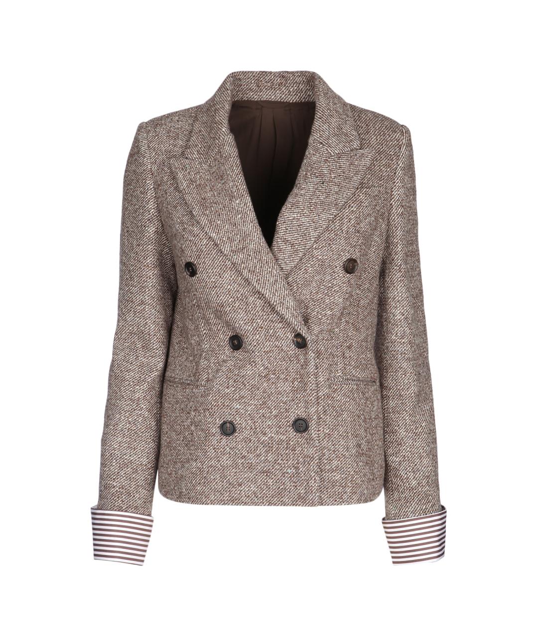 BRUNELLO CUCINELLI Бежевый хлопковый жакет/пиджак, фото 2