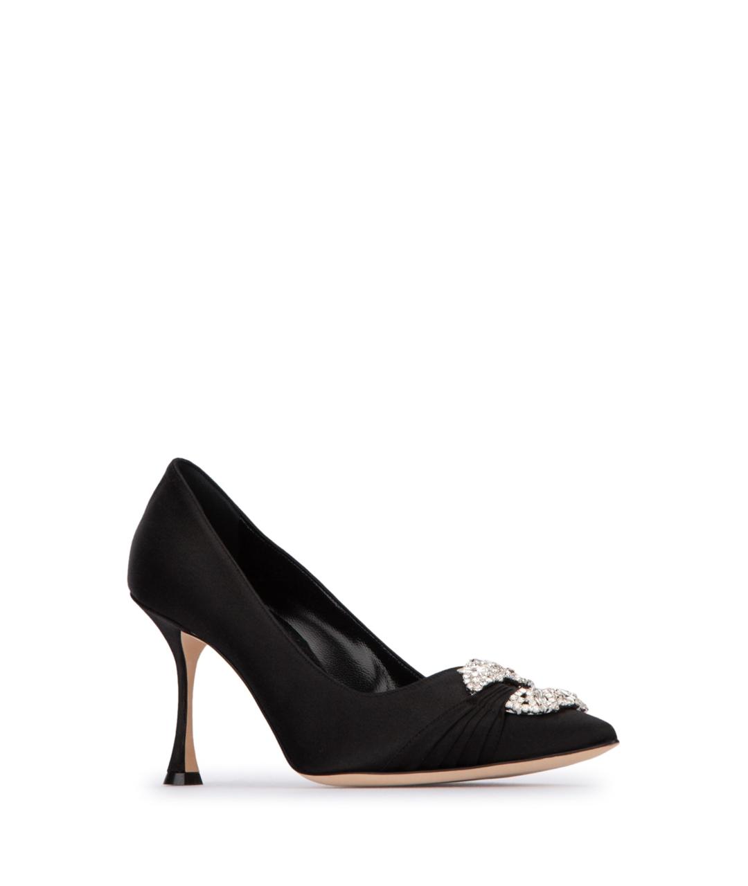 MANOLO BLAHNIK Черные текстильные туфли, фото 2