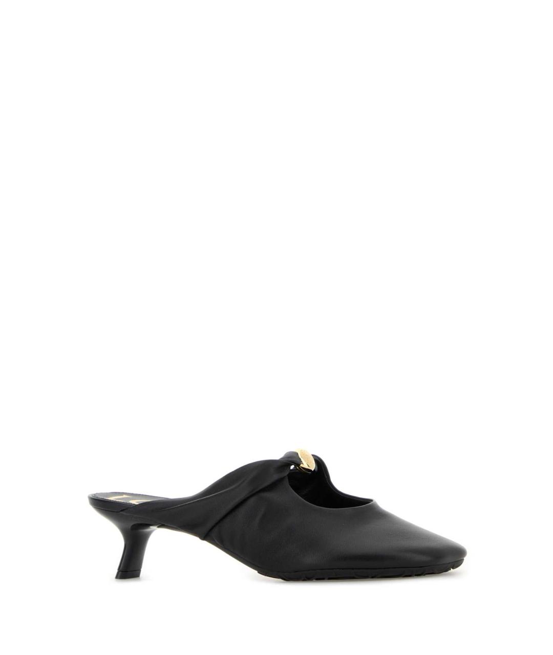 LOEWE Черные кожаные мюли, фото 2