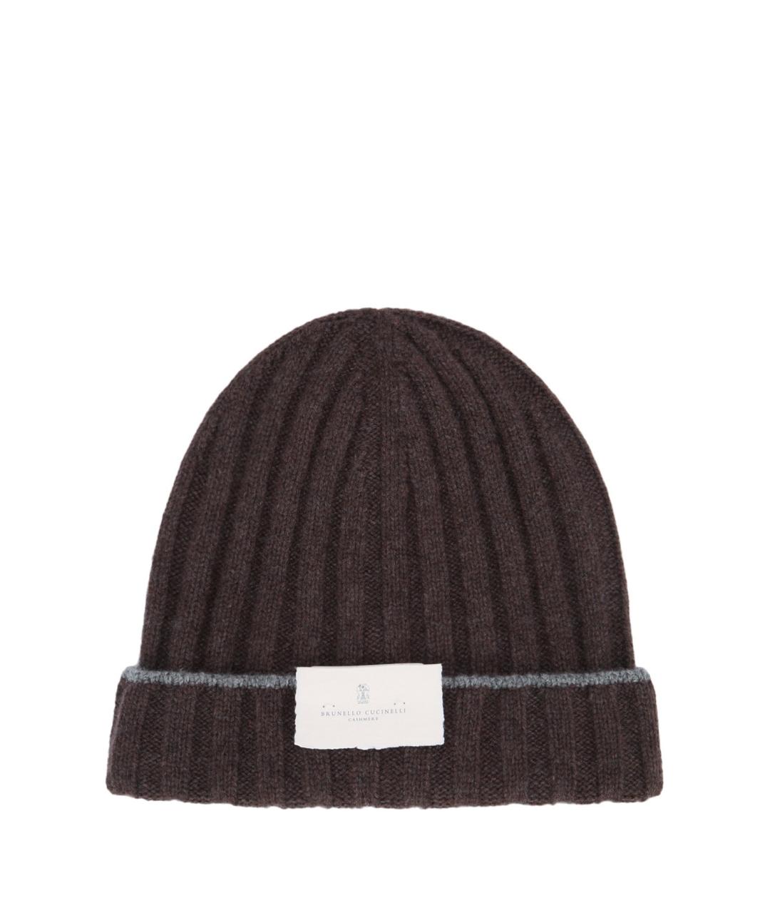 BRUNELLO CUCINELLI Коричневая шапка, фото 1