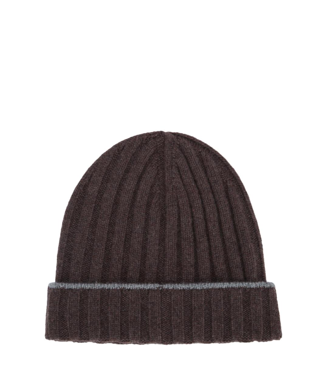 BRUNELLO CUCINELLI Коричневая шапка, фото 2