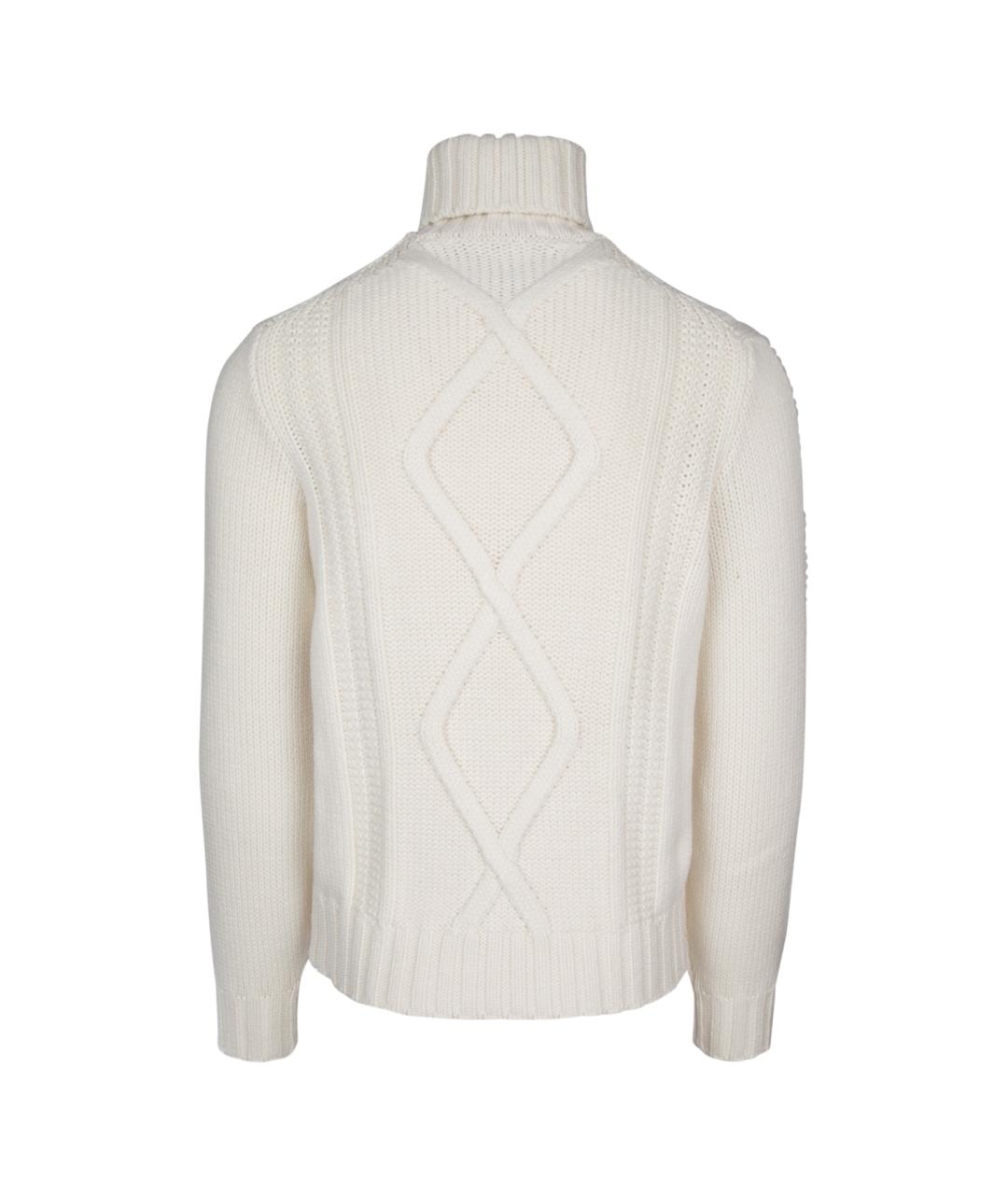 BRUNELLO CUCINELLI Белый вискозный джемпер / свитер, фото 2
