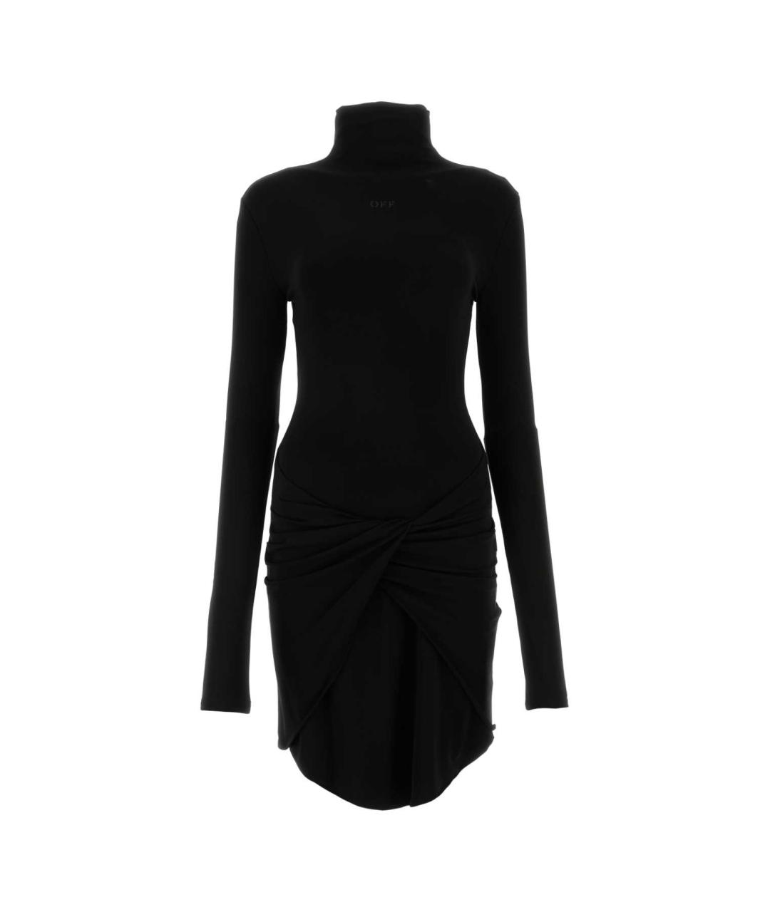 OFF-WHITE Черное вискозное вечернее платье, фото 1