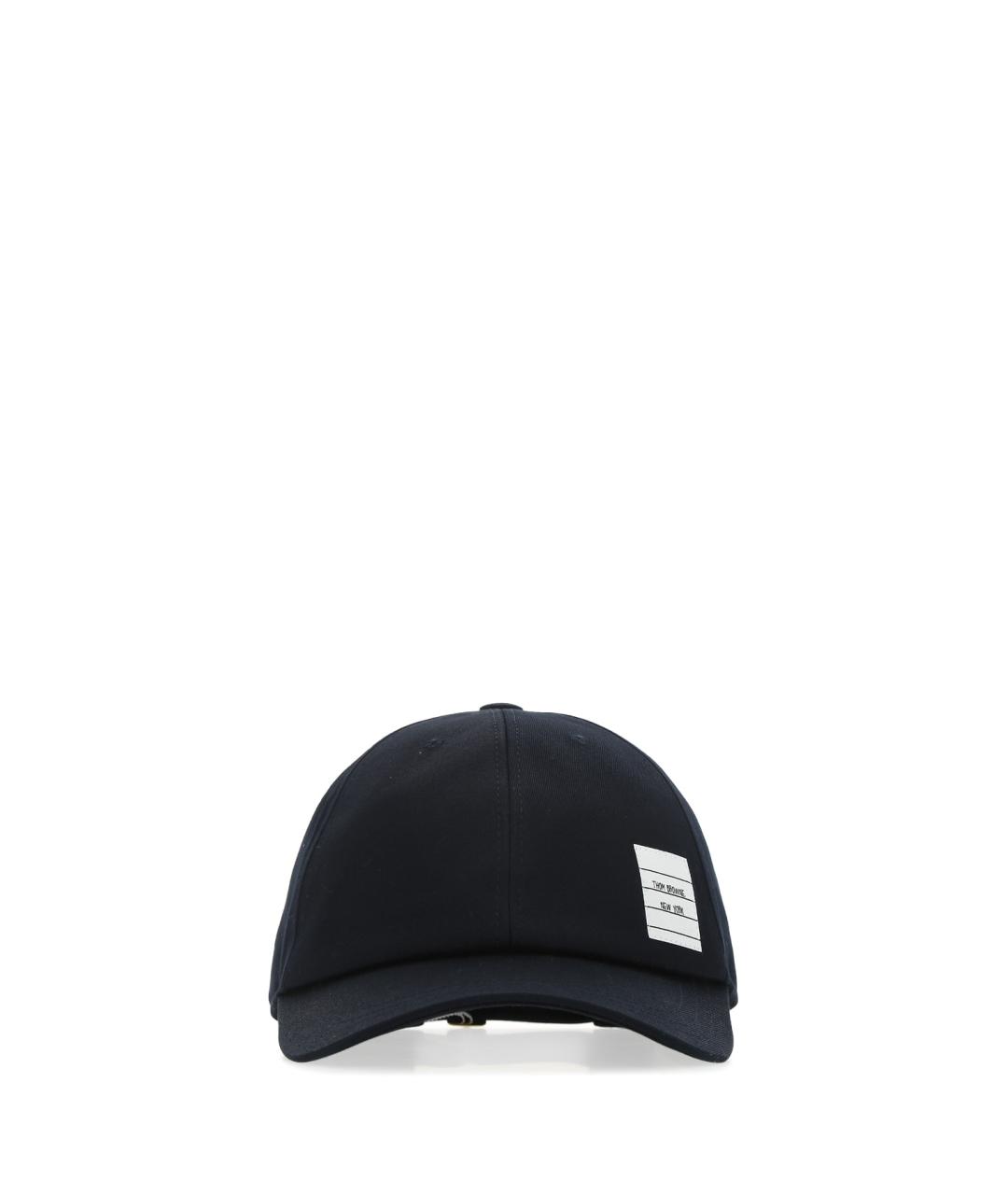THOM BROWNE Черная хлопковая кепка/бейсболка, фото 1