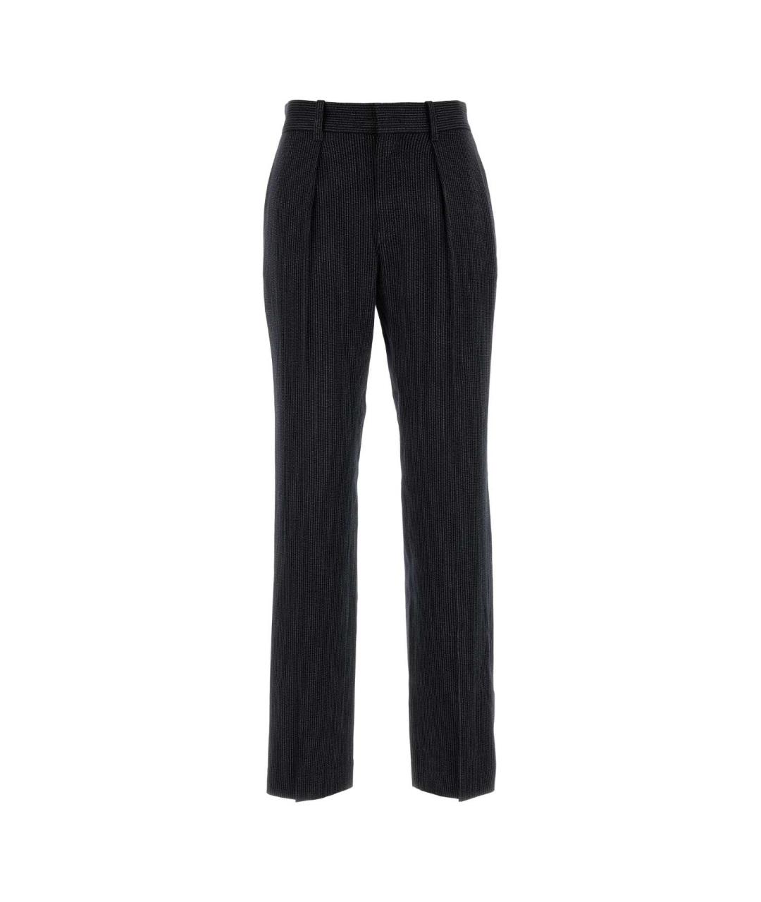 ISABEL MARANT Черные шерстяные прямые брюки, фото 1