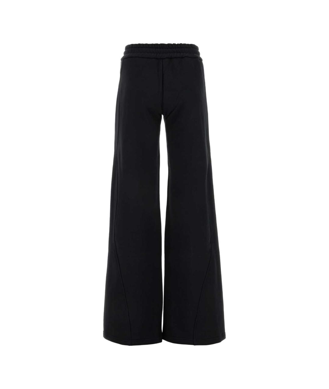 OFF-WHITE Черные хлопковые прямые брюки, фото 2
