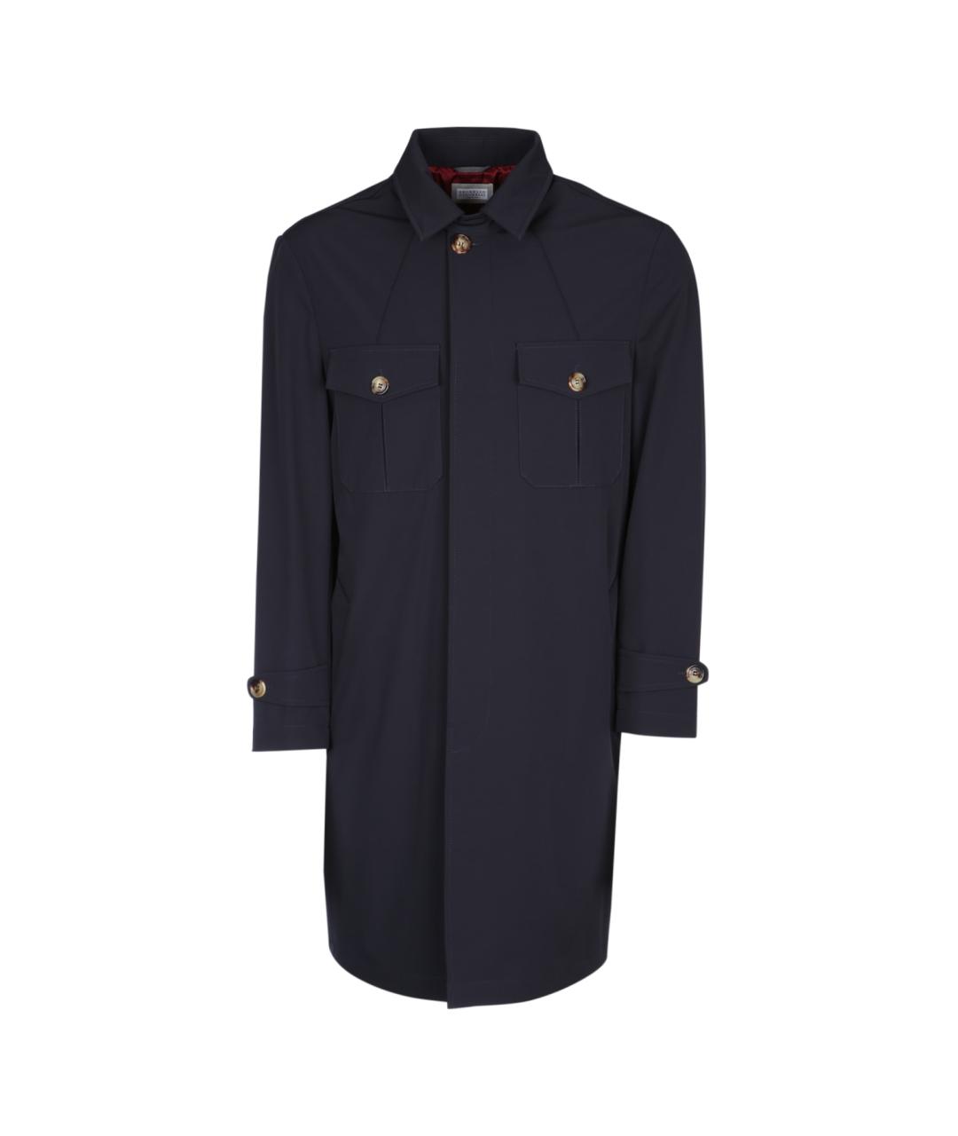 BRUNELLO CUCINELLI Синее пальто, фото 1