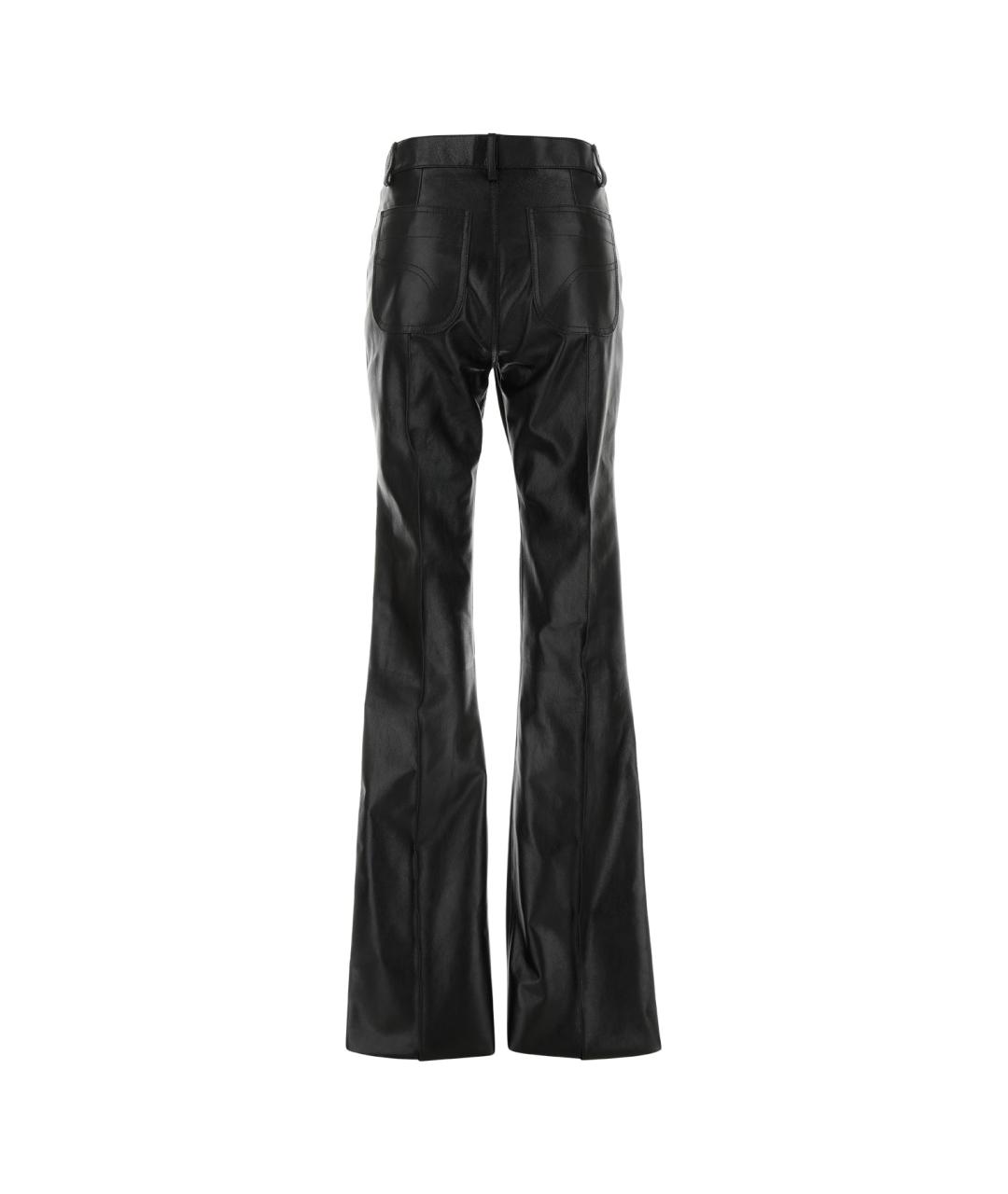 TOM FORD Черные кожаные прямые брюки, фото 2