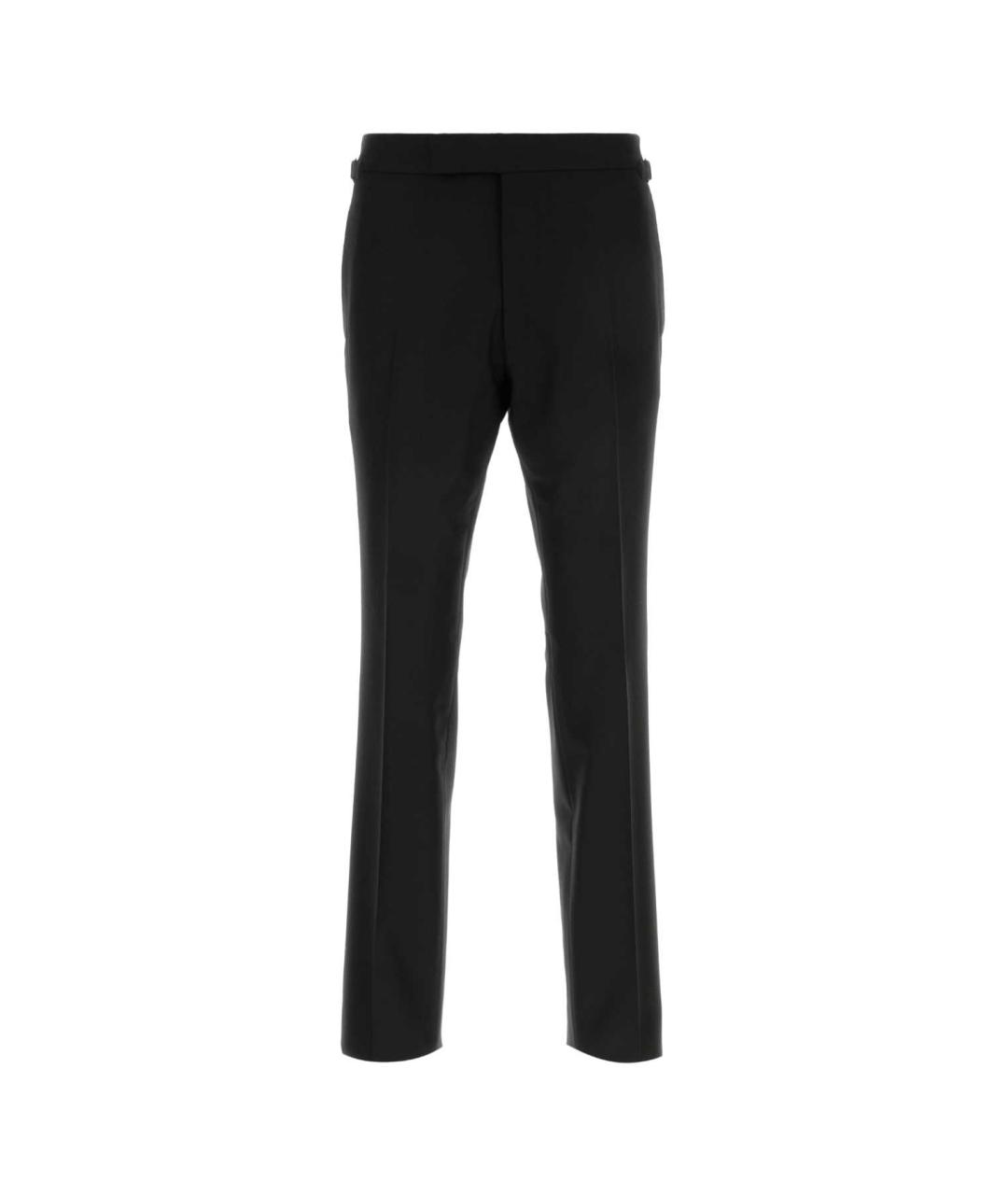 TOM FORD Черные шерстяные повседневные брюки, фото 1