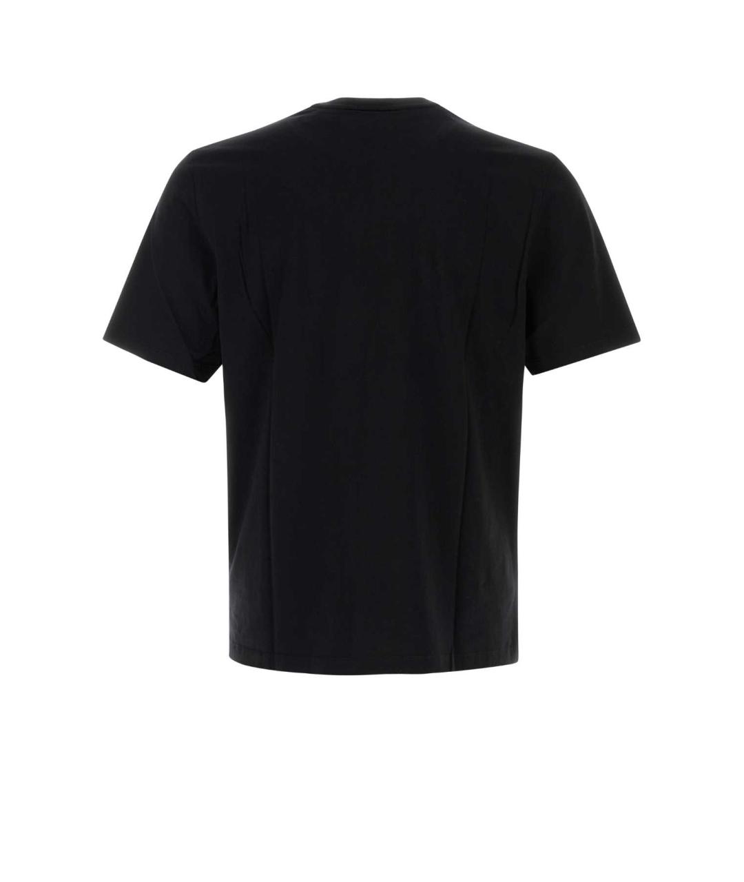 MAISON KITSUNE Черная хлопковая футболка, фото 2
