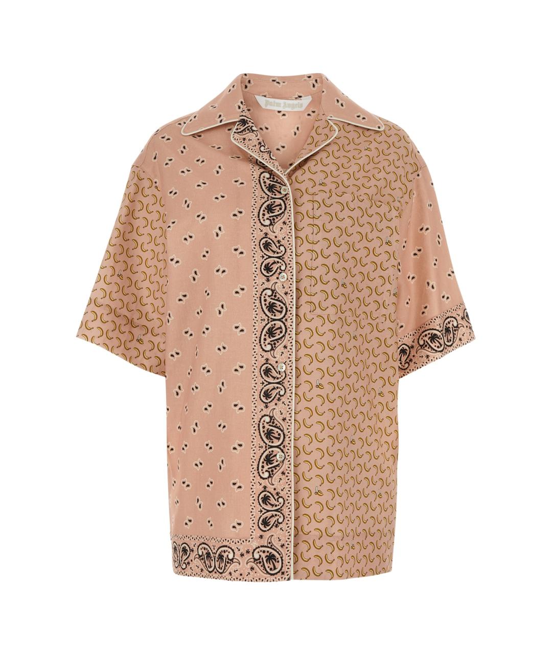 PALM ANGELS Розовая льняная рубашка, фото 1