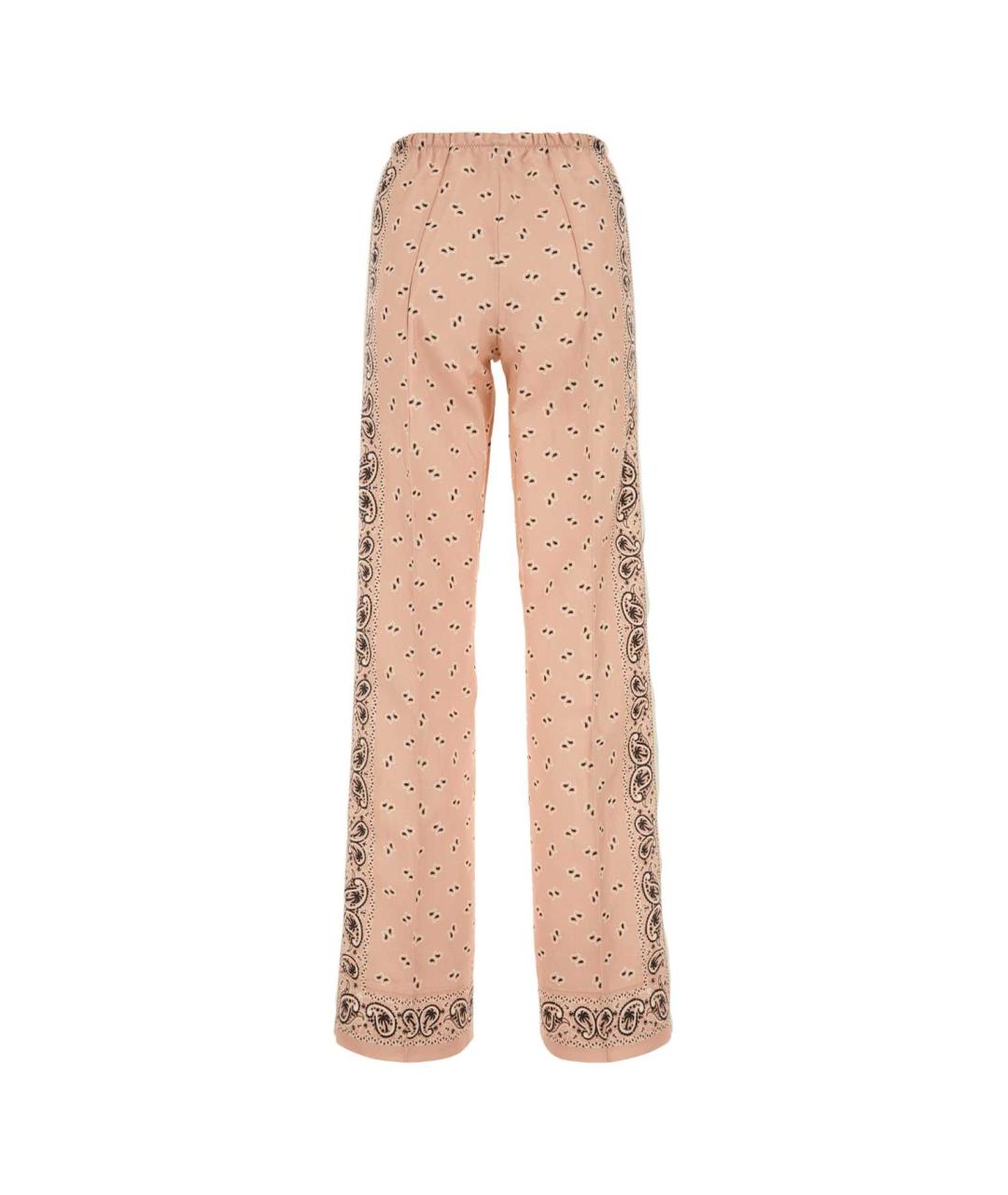 PALM ANGELS Розовые льняные прямые брюки, фото 2