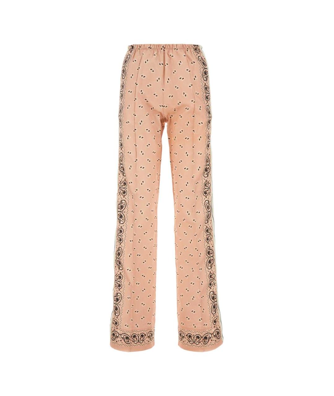 PALM ANGELS Розовые льняные прямые брюки, фото 1