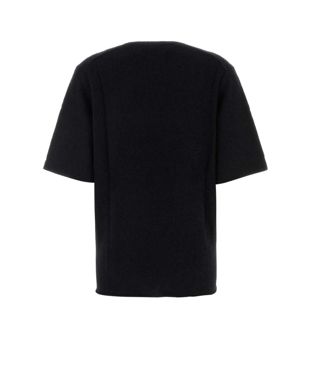 LOULOU STUDIO Черная шерстяная футболка, фото 2