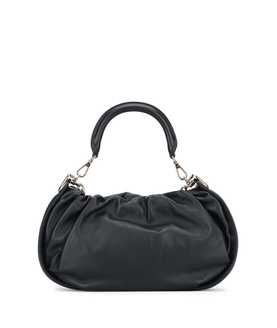 ROGER VIVIER Черная кожаная сумка с короткими ручками, фото 3