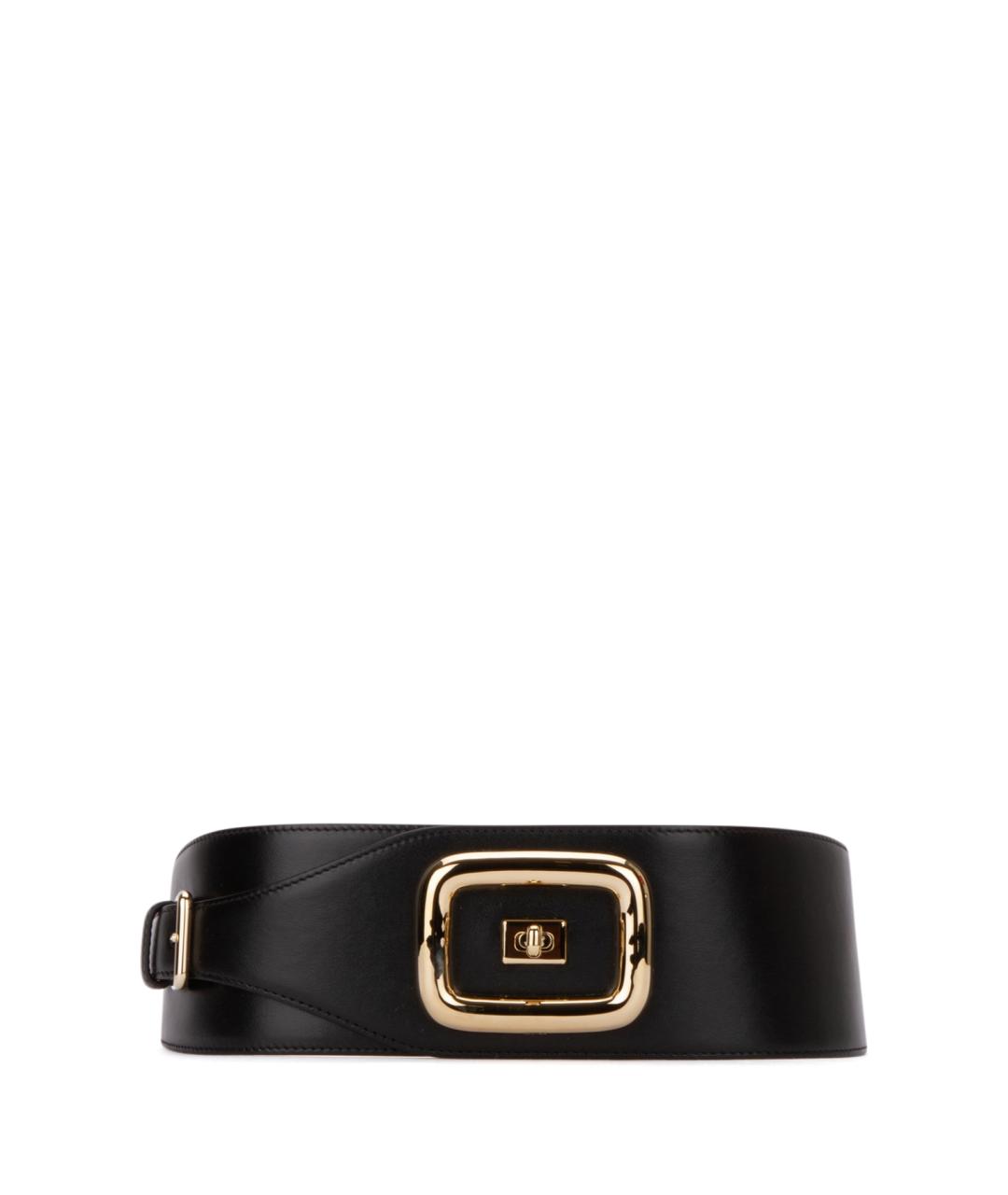 ROGER VIVIER Черный кожаный ремень, фото 1