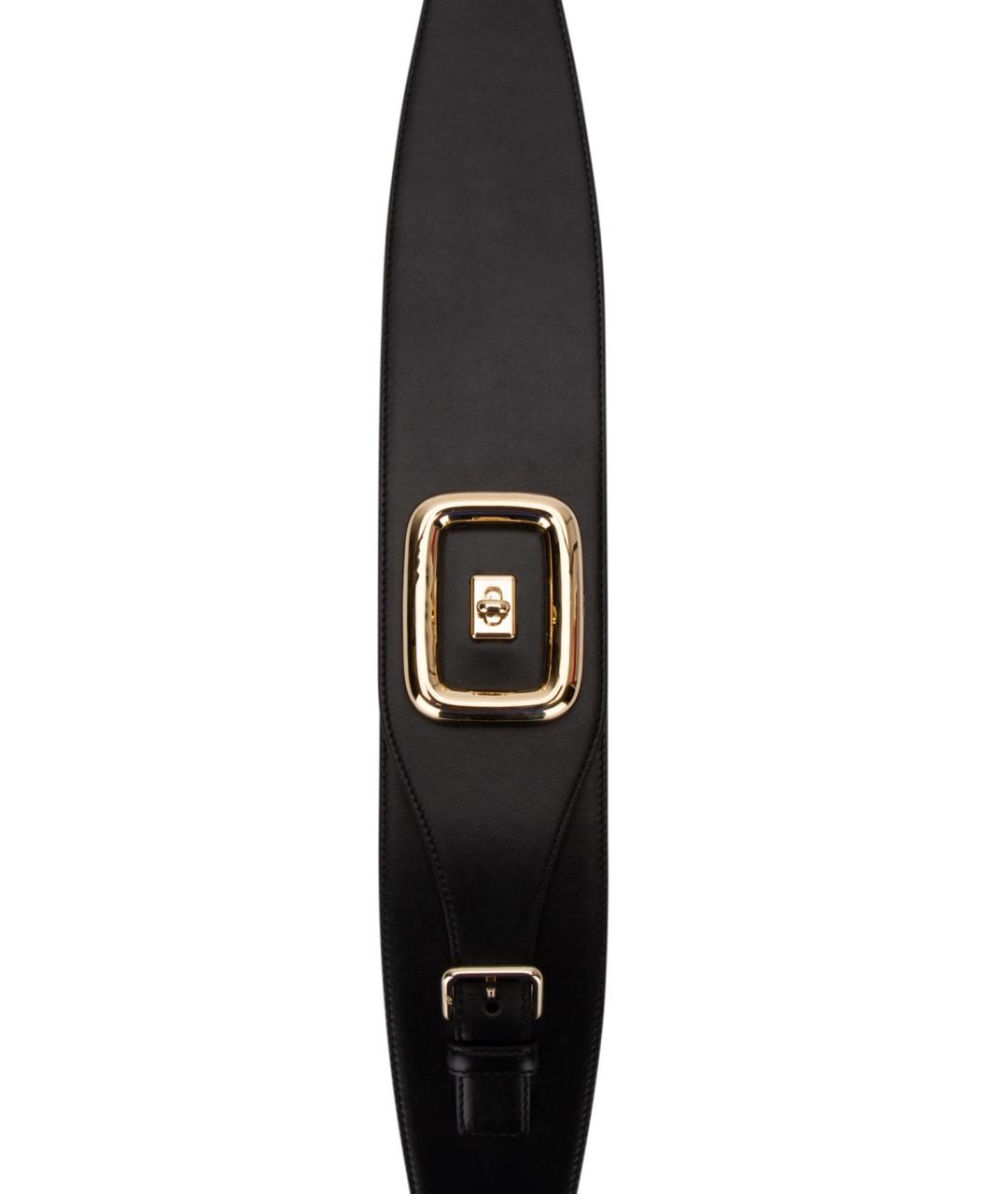 ROGER VIVIER Черный кожаный ремень, фото 2