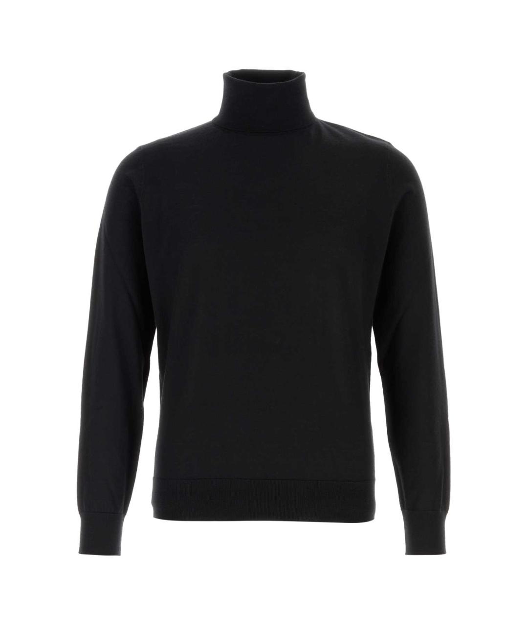 ZEGNA Черный кашемировый джемпер / свитер, фото 1