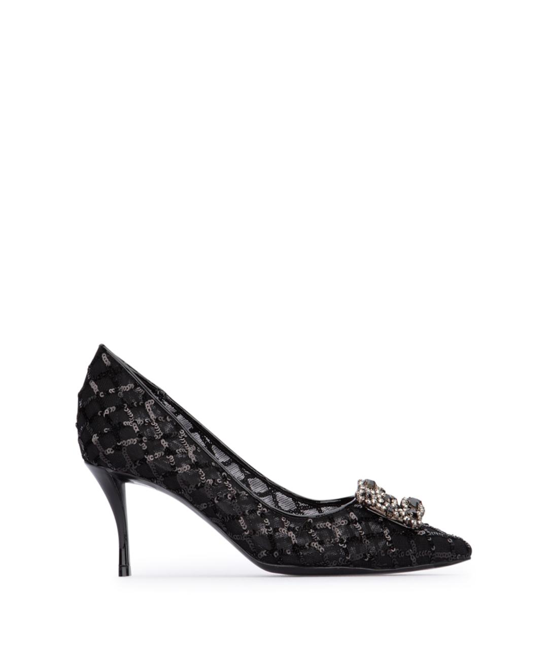 ROGER VIVIER Черные текстильные туфли, фото 1