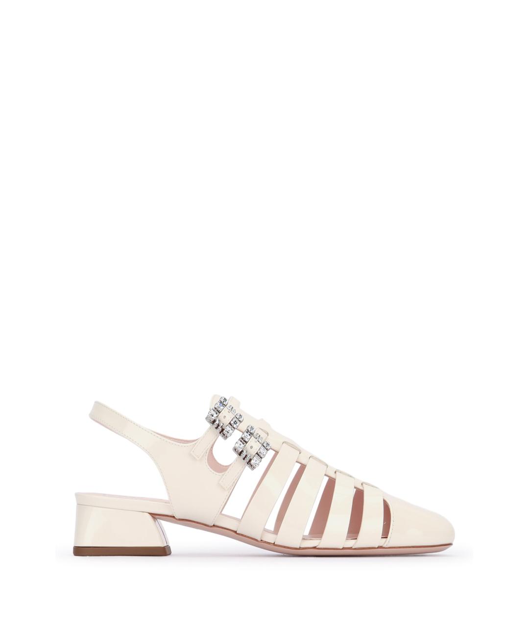 ROGER VIVIER Белые кожаные туфли, фото 1