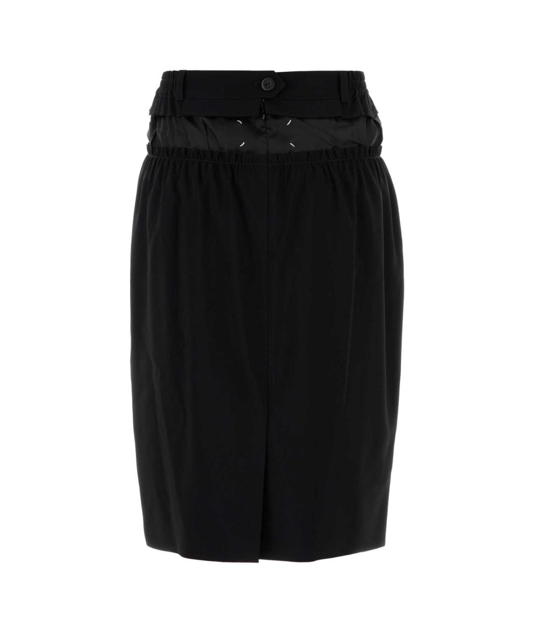 MAISON MARGIELA Черная полиэстеровая юбка миди, фото 2