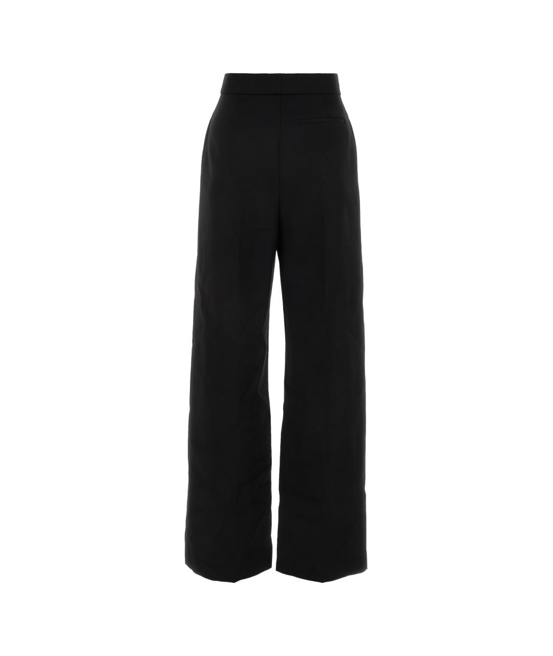 LOEWE Черные шерстяные прямые брюки, фото 2