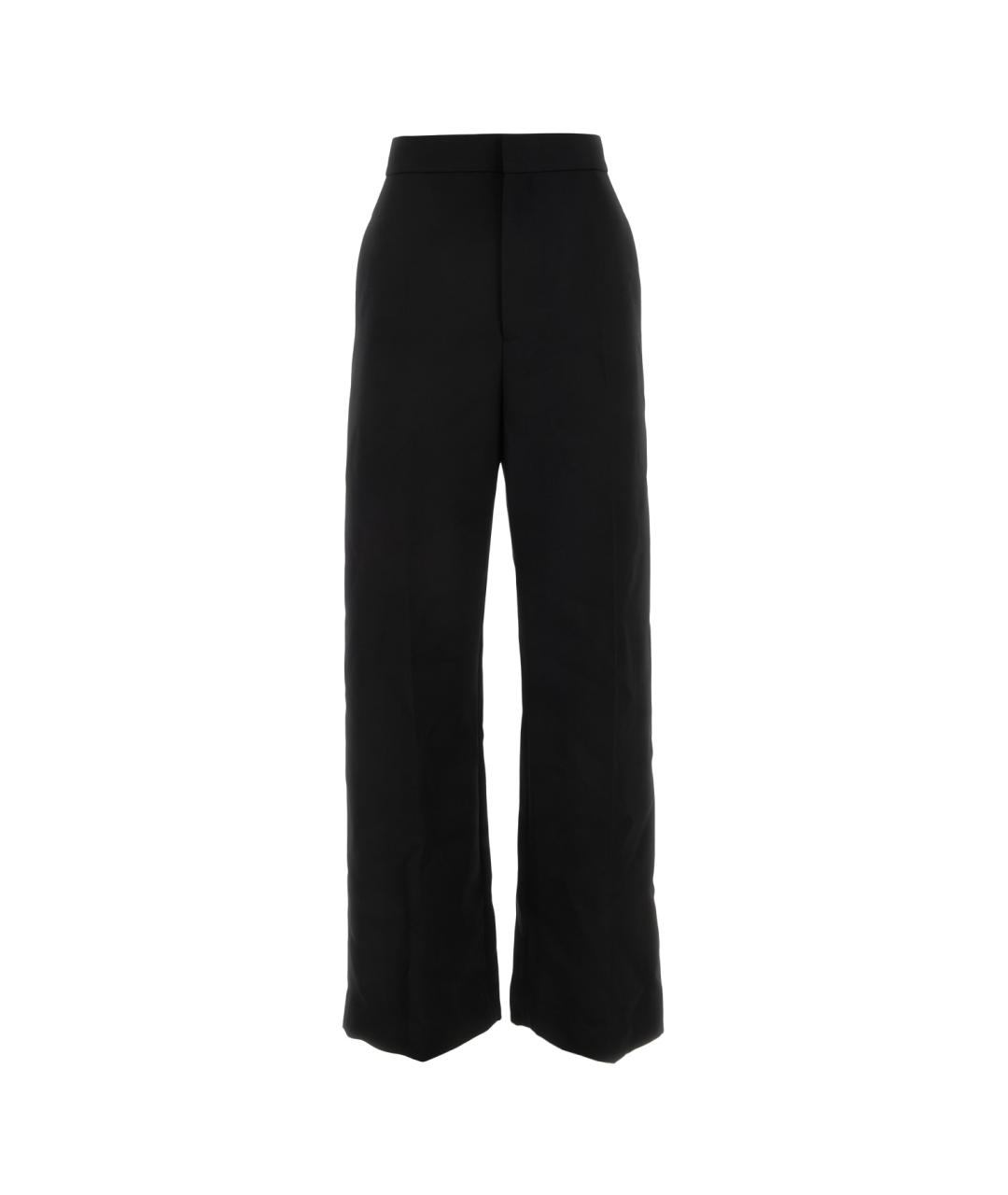 LOEWE Черные шерстяные прямые брюки, фото 1
