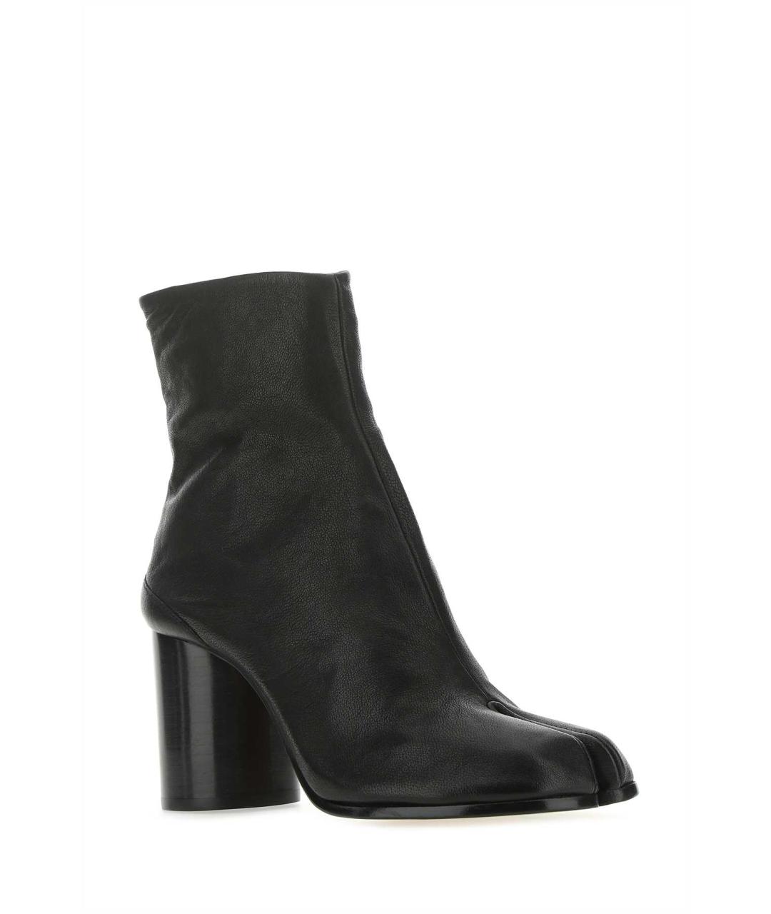 MAISON MARGIELA Черные кожаные сапоги, фото 2