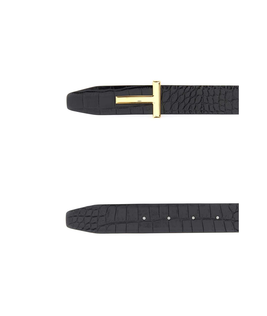 TOM FORD Черный кожаный ремень, фото 2