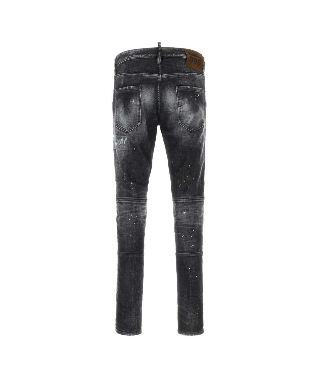 DSQUARED2 Серые хлопко-эластановые прямые джинсы, фото 2