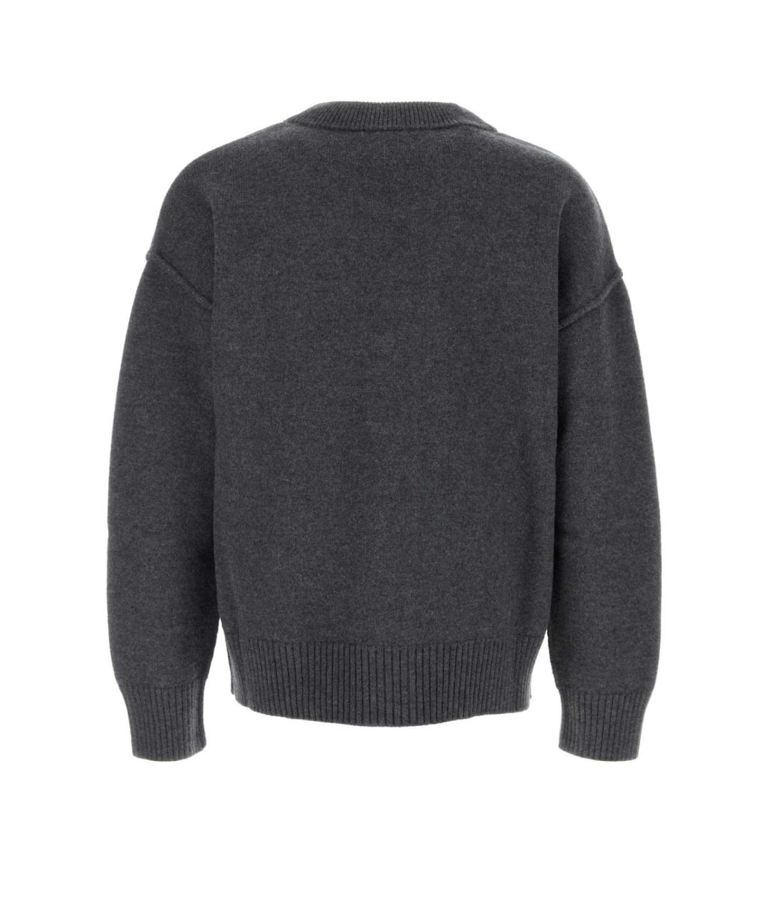 Ami Paris Серый шерстяной кардиган, фото 2