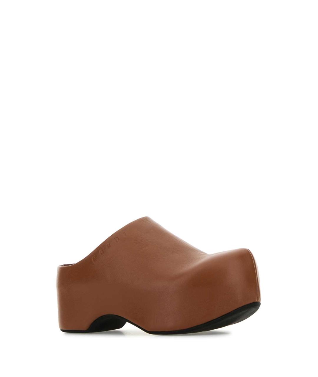 MARNI Бежевые кожаные мюли, фото 2