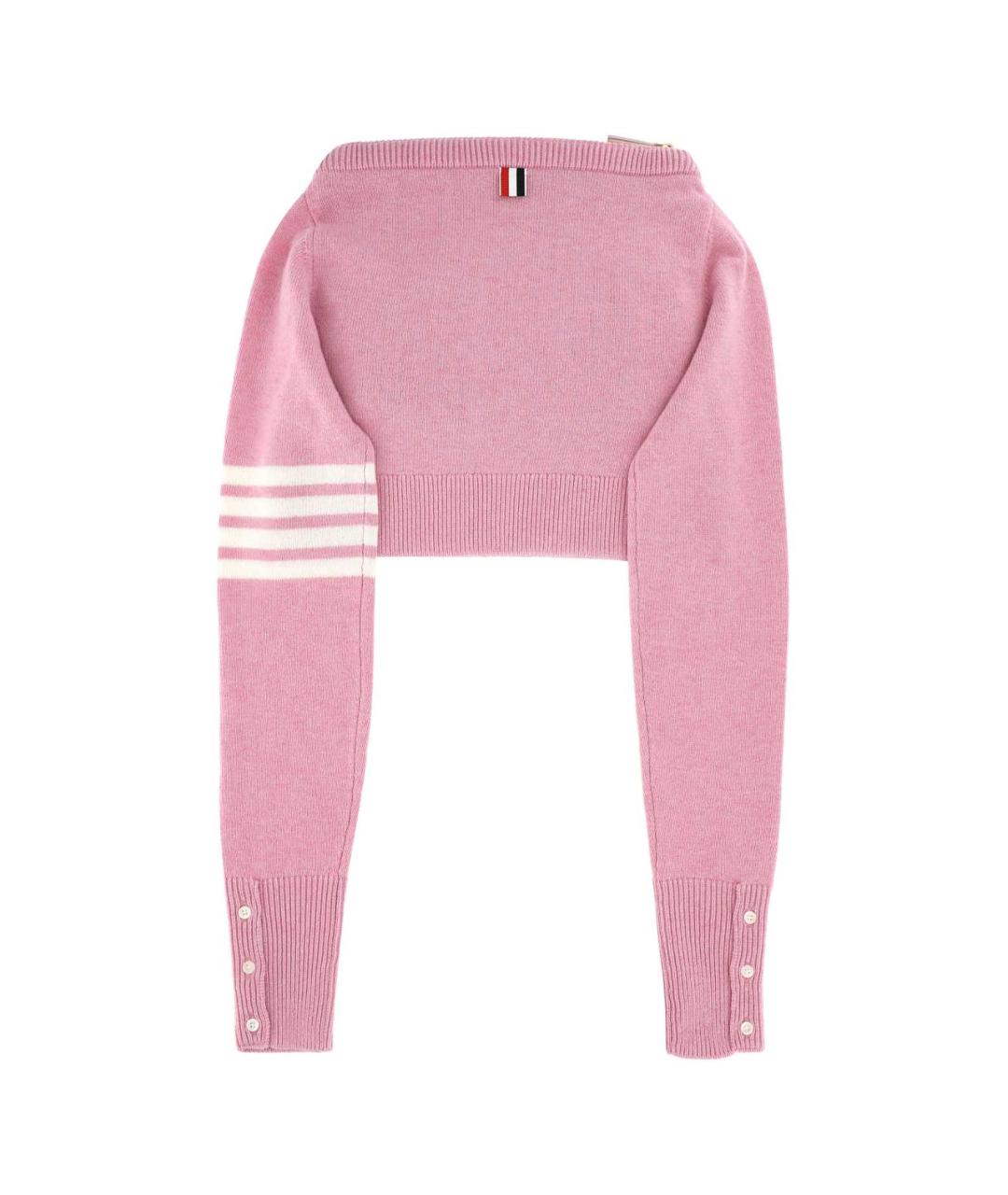 THOM BROWNE Розовая шерстяная сумка с короткими ручками, фото 2