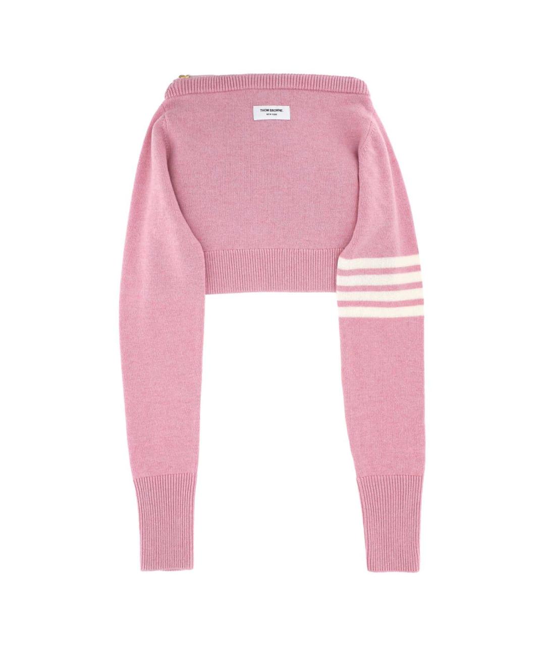 THOM BROWNE Розовая шерстяная сумка с короткими ручками, фото 1