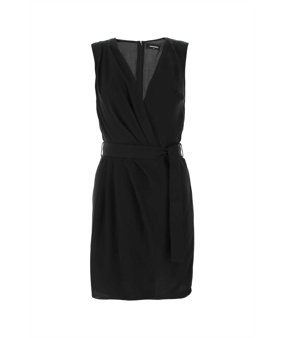 DSQUARED2 Черное шелковое повседневное платье, фото 1